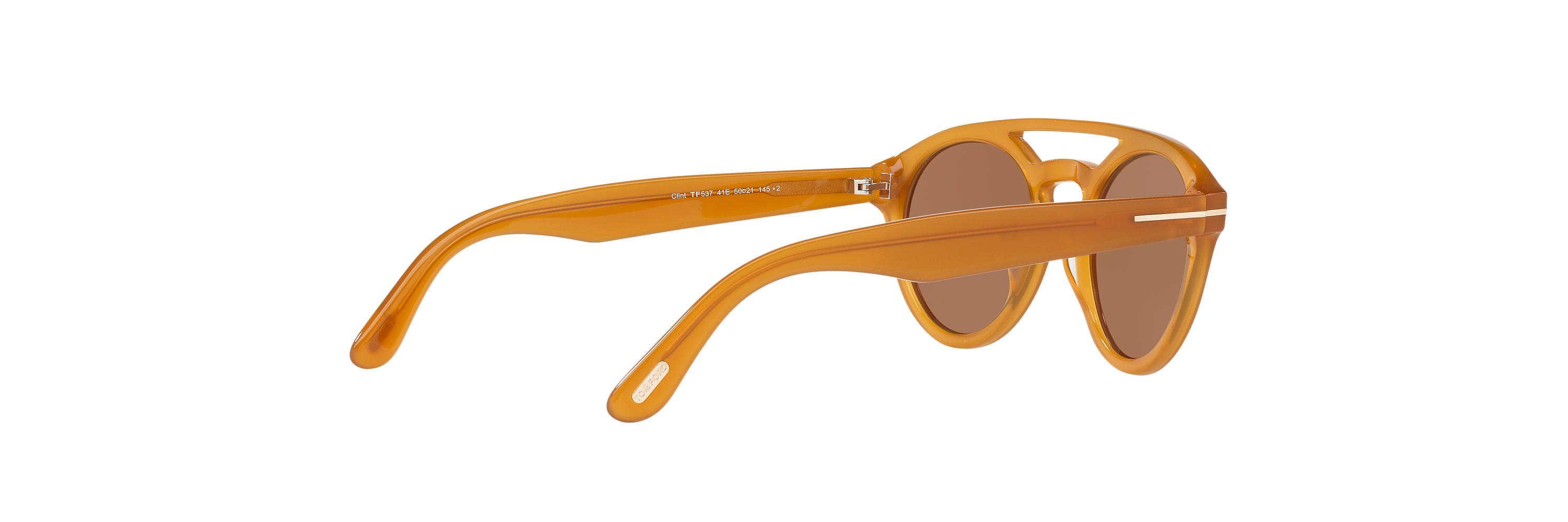 Tom Ford Tf537 Clint Round Sunglasses in Brown for Men | Lyst